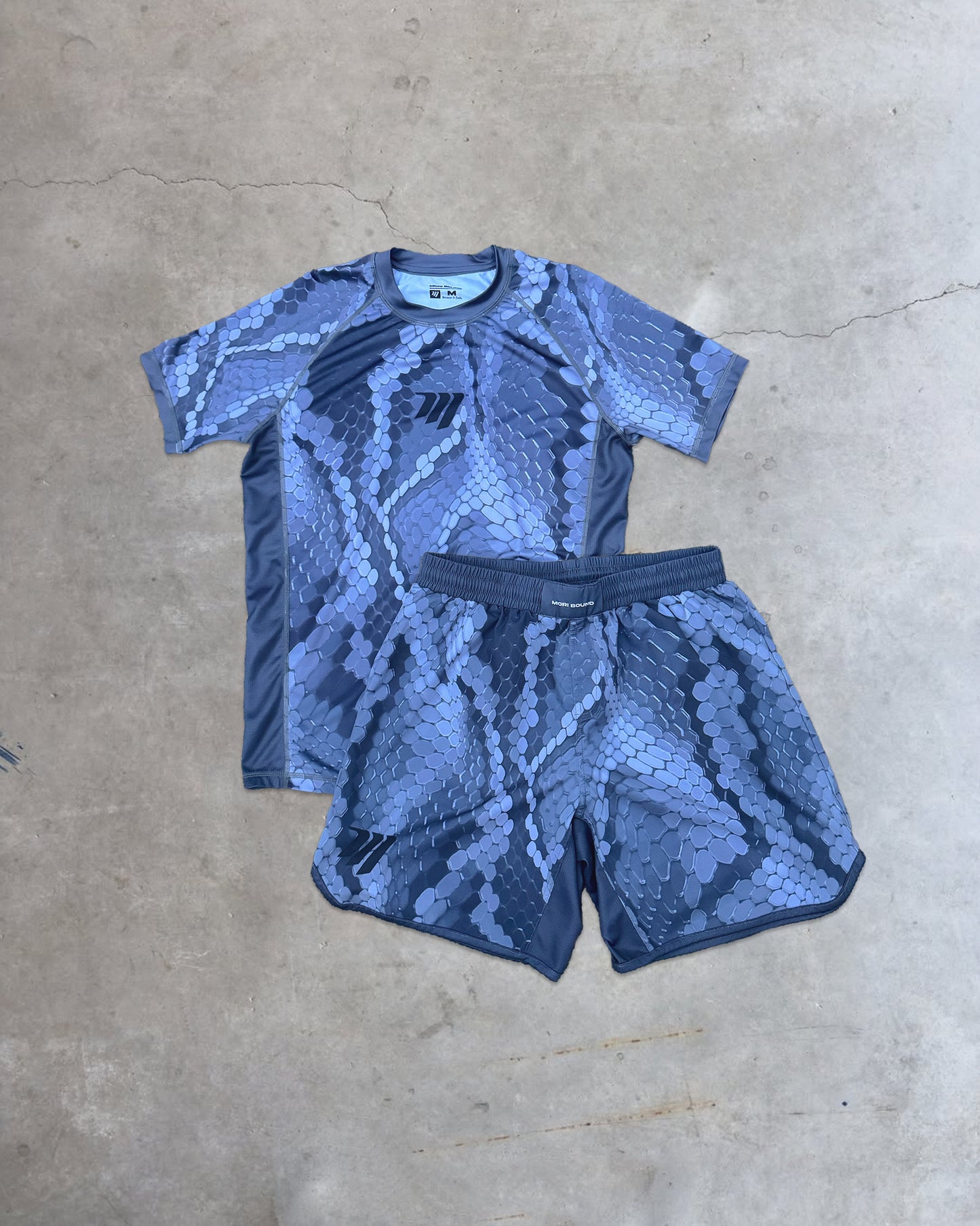 Silver Snakeskin Grappling Shorts