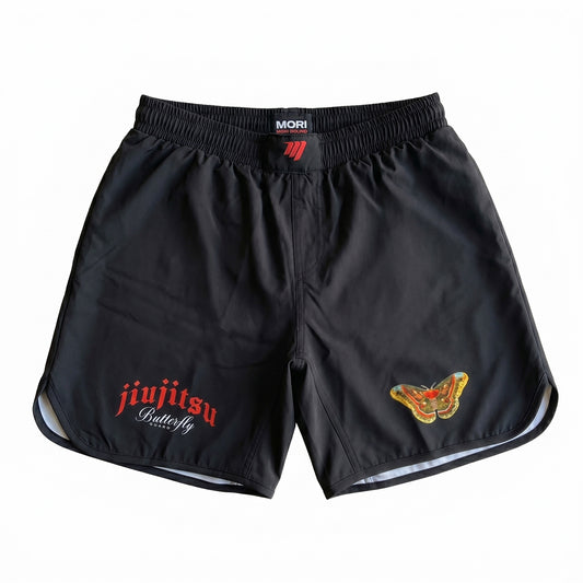 Black Butterfly Guard Grappling Shorts