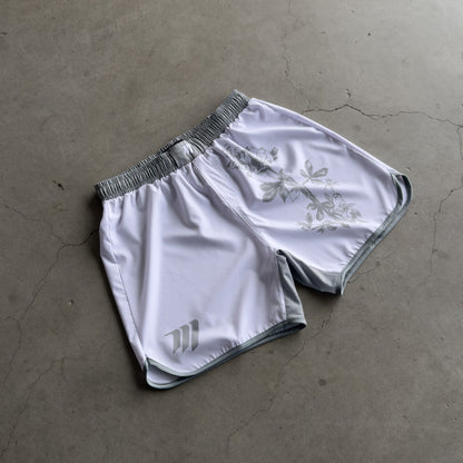 Green Mori Flower Grappling Shorts