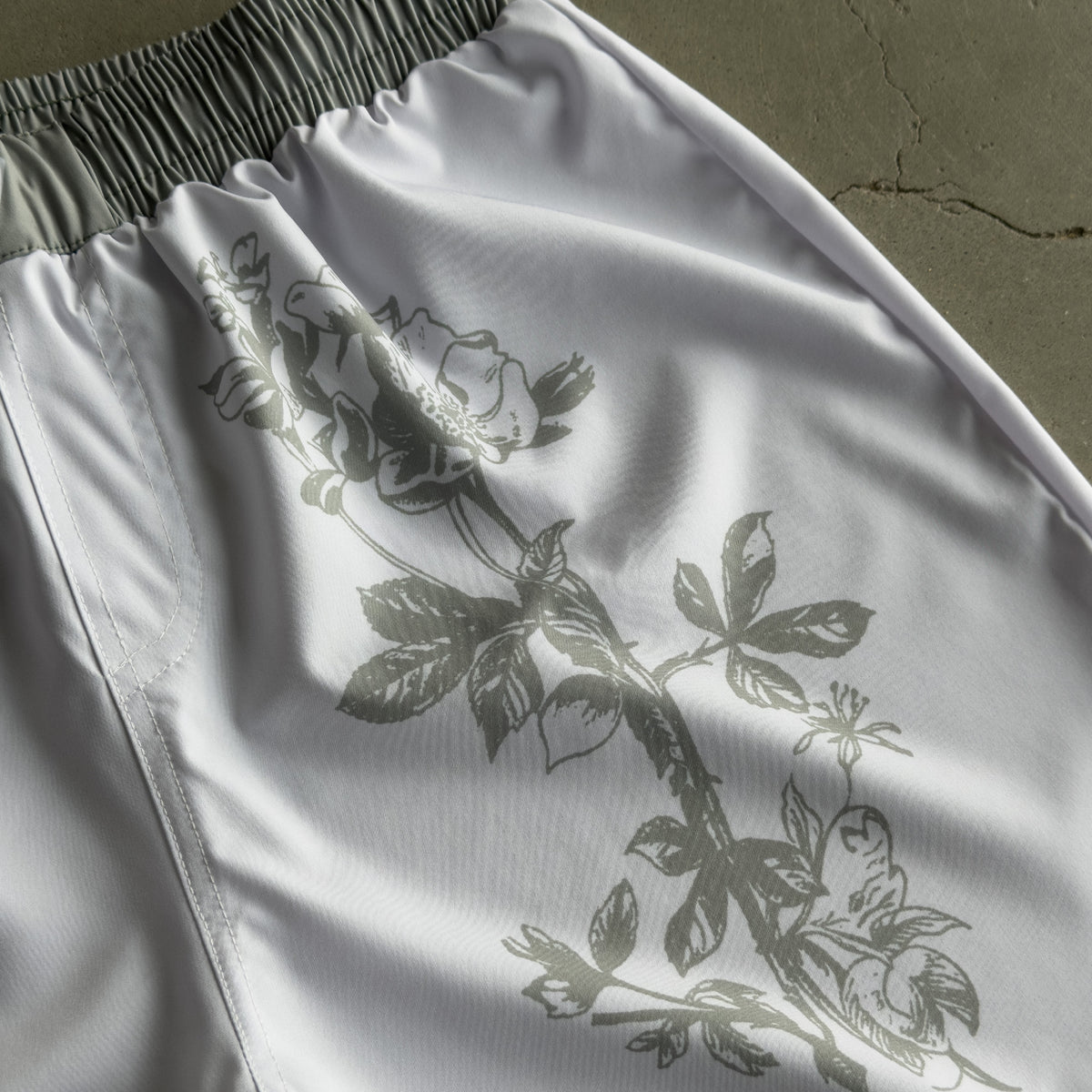 Green Mori Flower Grappling Shorts